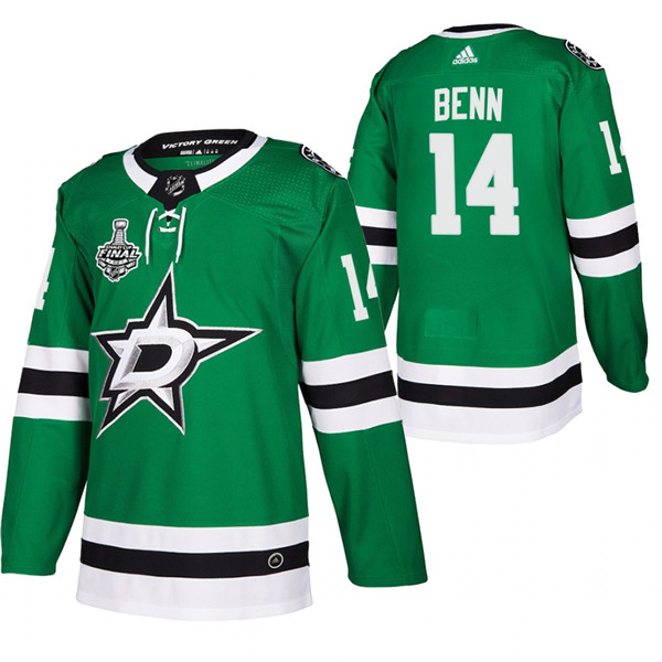 Men's Dallas Stars #14 Jamie Benn 2020 Stanley Cup Final Bound Green Stitched Jersey